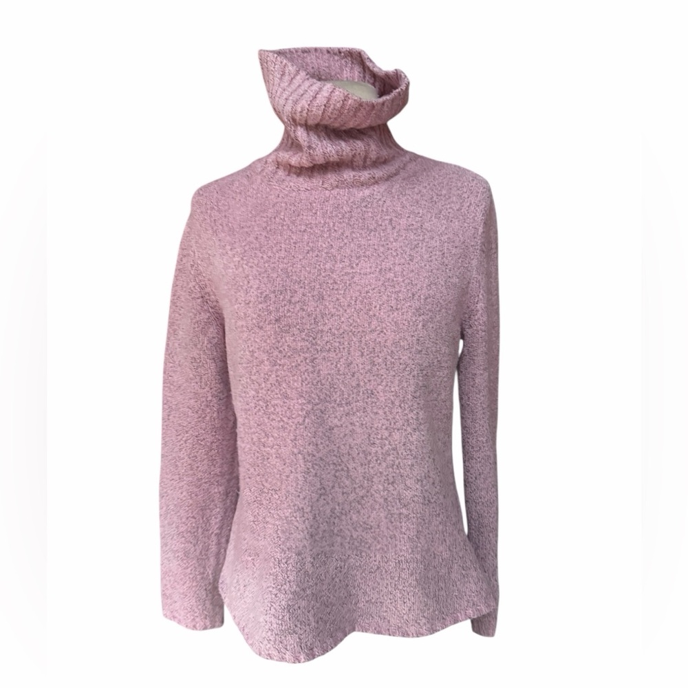 Late‎ 1990s/Y2K Carolyn Taylor Soft Heathered Pink Pullover Turtleneck Sweater
